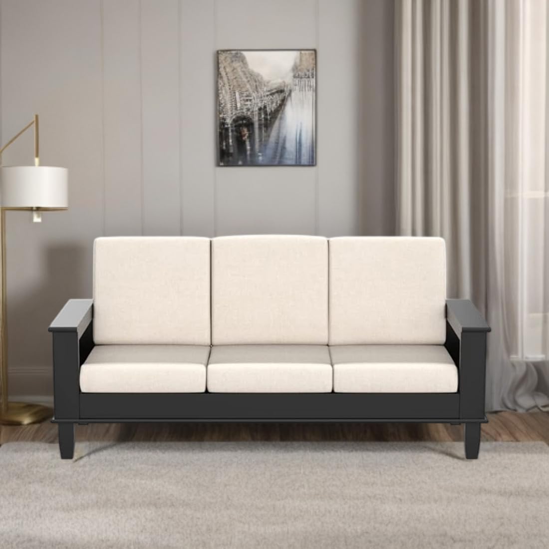 Kendalwood Furniture Solid Sheesham Wood Sofa Set | Wooden Sofa Set | Living Room Furniture