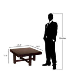 Kendal Sheesham Coffee for Living Room Center Table with 4 Stools (Teak Wood Finish with Cream Cushions)