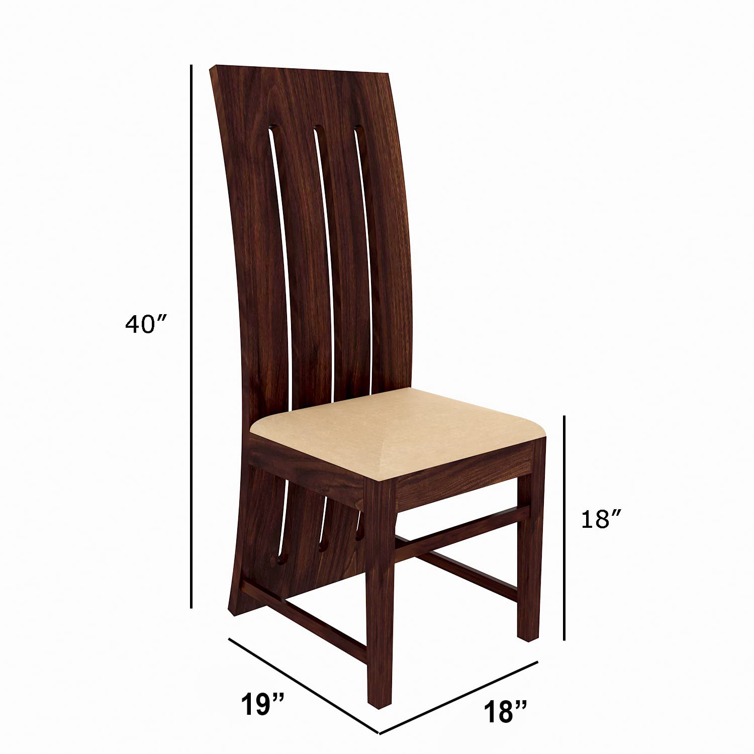 Premium Sheesham Wood Dining Table (34x34) with 2 Chairs |2 Seater Dining Set | Wooden Dining Table with Chair | Dining Room Furniture