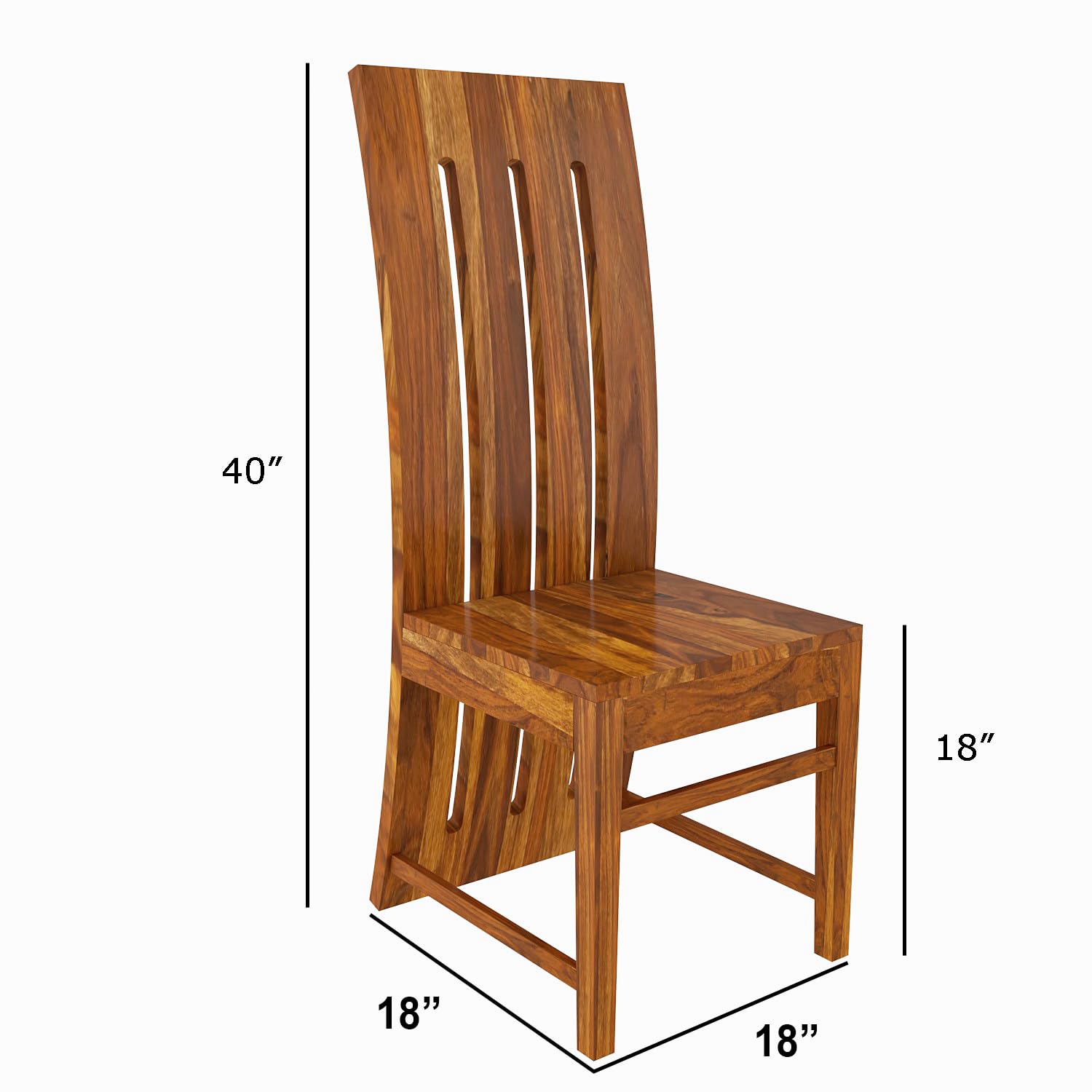 Premium Sheesham Wood Dining Table (45x30) with 4 Chairs | 4 Seater Dining Set | Wooden Dining Table with Chair | Dining Room Furniture
