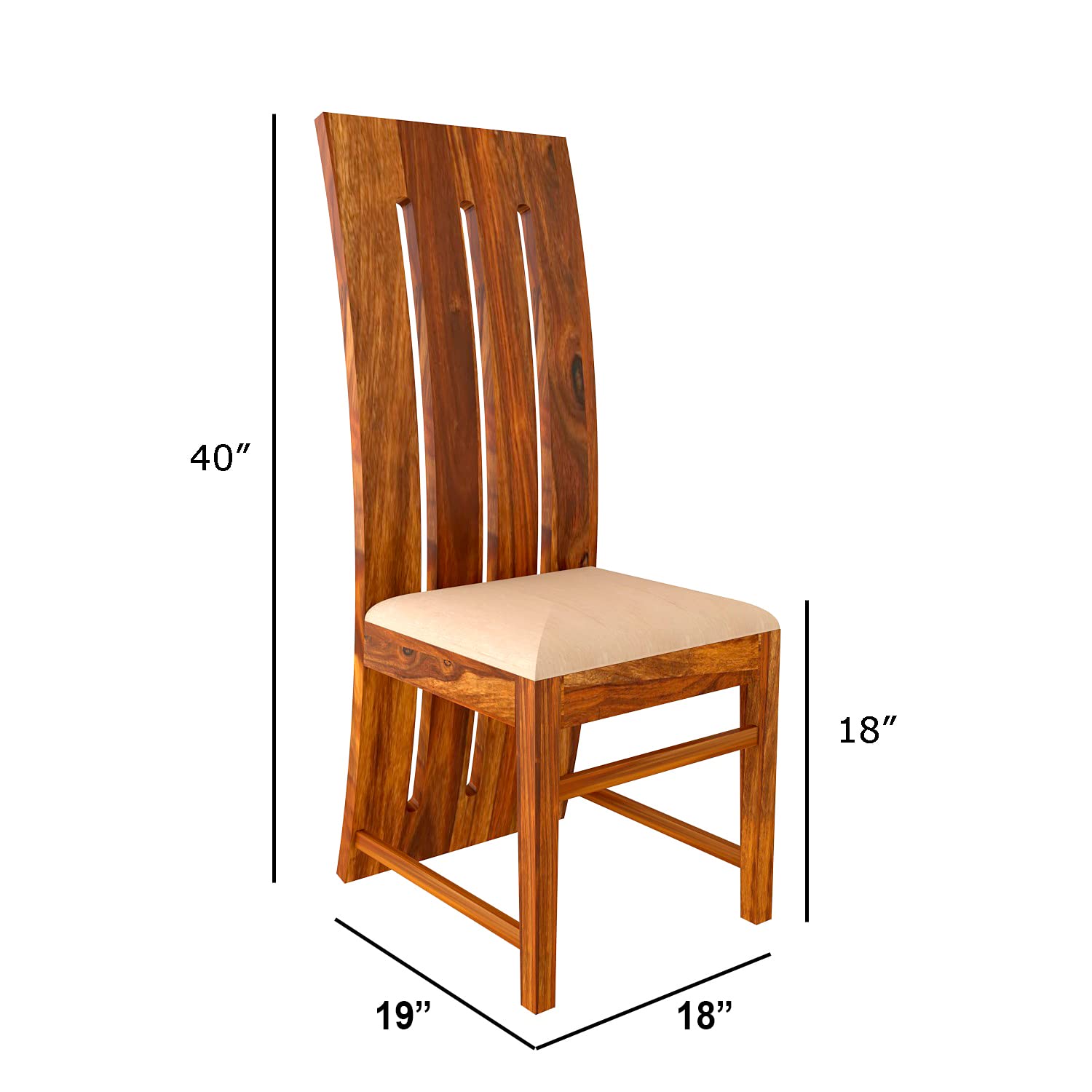 Sheesham Wood Dining Table (57x35) with 4 Chairs & 1 Bench |6 Seater Dining Set | Wooden Dining Table with Chair - Dining Room Furniture