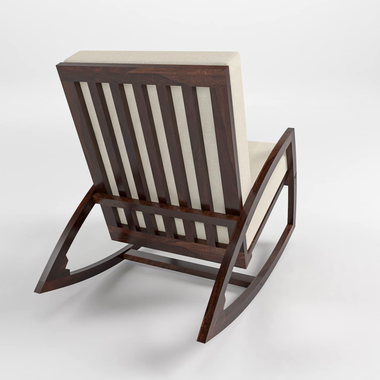 KendalWood Furniture Sheesham Wood Rocking Chair for Adults, Wooden Rocking Chair, Walnut Finish
