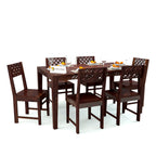 Solid Sheesham Wood Dining Table 6 Seater | Wooden 6 Seater Dinning Table Set