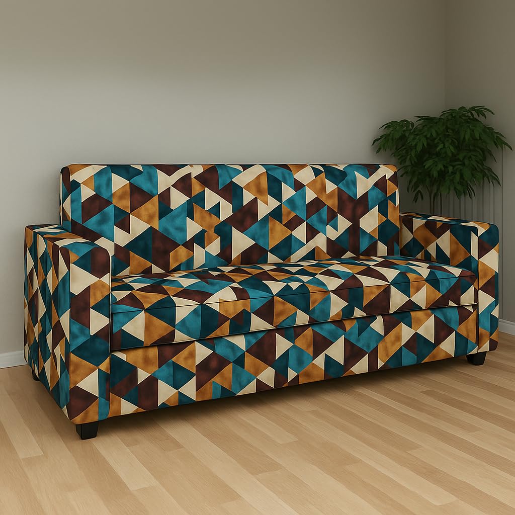 Sheesham Wood 3 Seater Sofa for Living Room | Fabric 3 Seater Sofa Set | Sofa for Home & Office