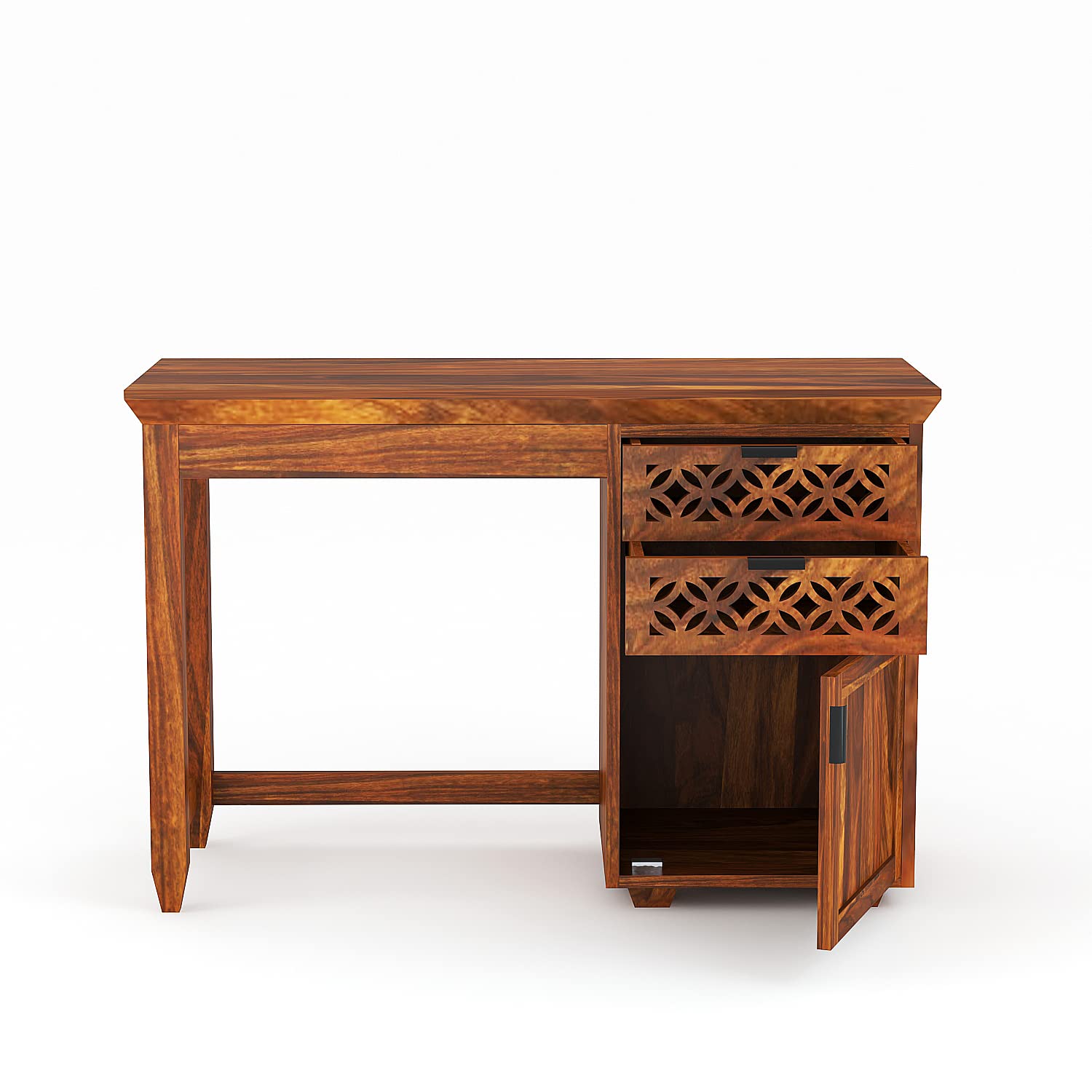 Solid Sheesham Wood Wooden Office Table & Chair Set