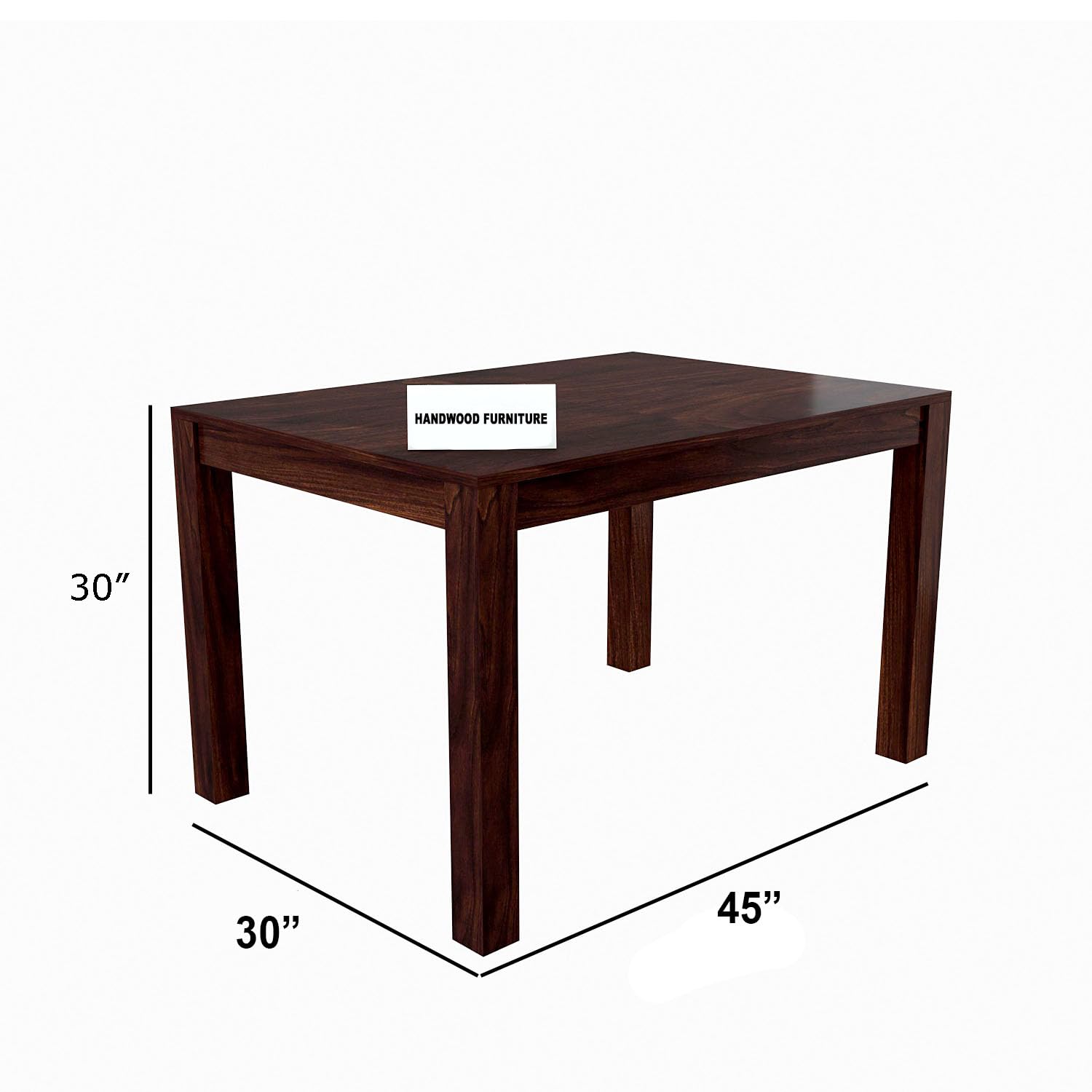 Premium Sheesham Wood Dining Table (45x30) with 4 Chairs | 4 Seater Dining Set | Wooden Dining Table with Chair | Dining Room Furniture