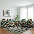 5 Seater Fabric Sofa Set for Living Room Furniture | 3+1+1 Sofa Set for Home & Office
