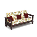 Solid Wood 3 Seater Wooden Sofa Set for Living Room Furniture | Fabric 3 Seater Sofa Set with Center Table