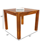 Premium Sheesham Wood Dining Table(34x34) with 4 Chairs |4 Seater Dining Set | Wooden Dining Table with Chair | Dining Room Furniture
