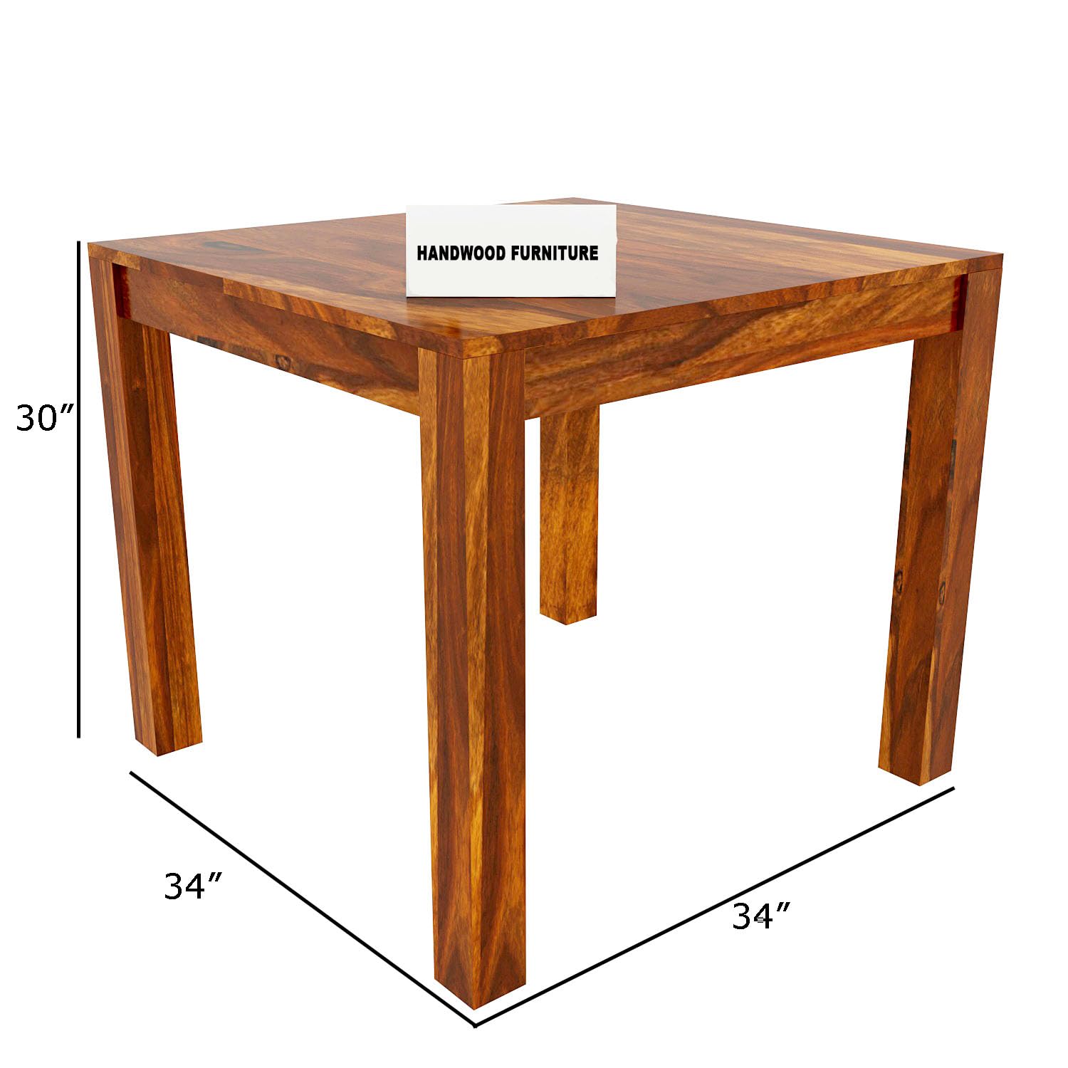 Premium Sheesham Wood Dining Table(34x34) with 4 Chairs |4 Seater Dining Set | Wooden Dining Table with Chair | Dining Room Furniture