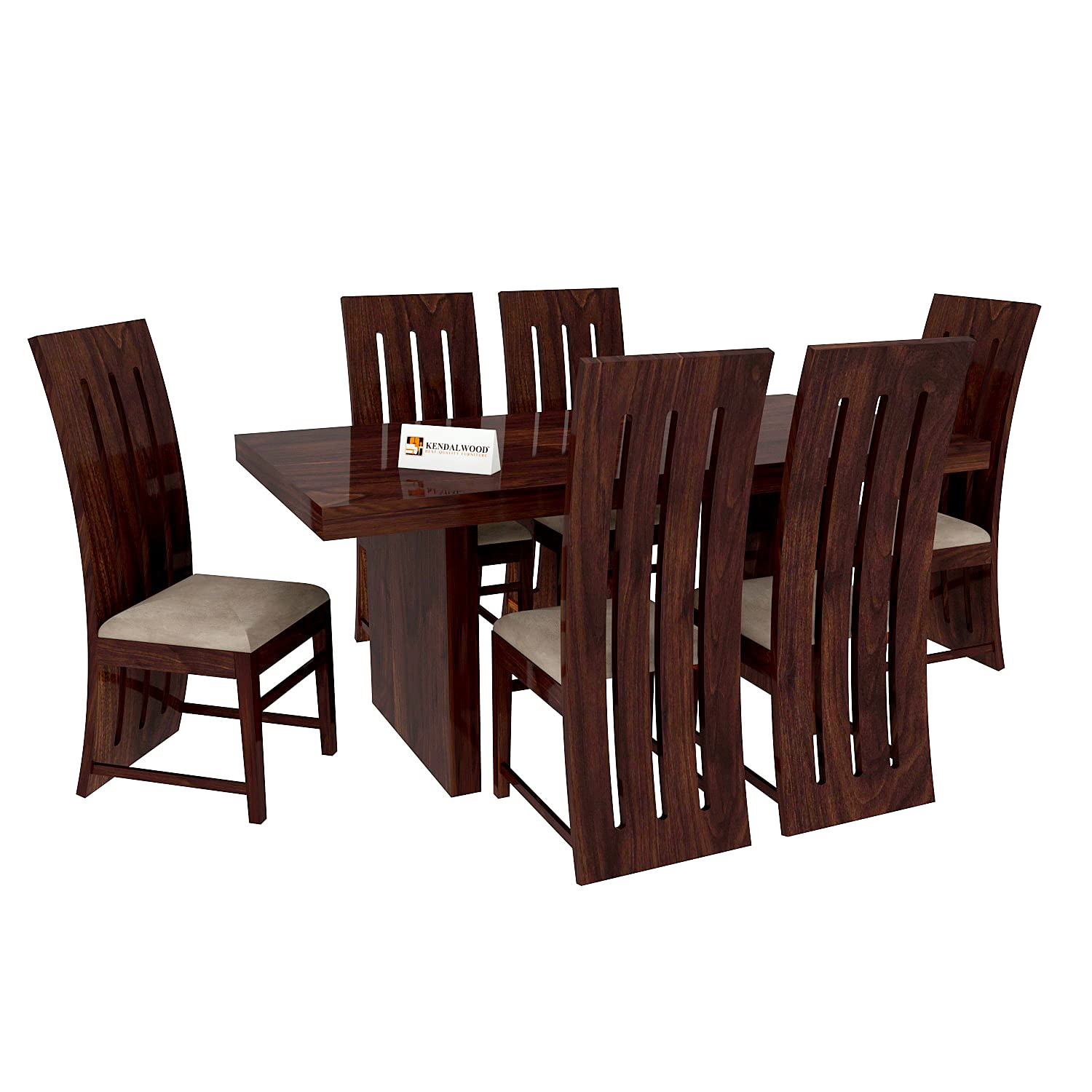 Solid (Sheesham) Wood Dining Table with 6 Chairs | 6 Seater Dining Set