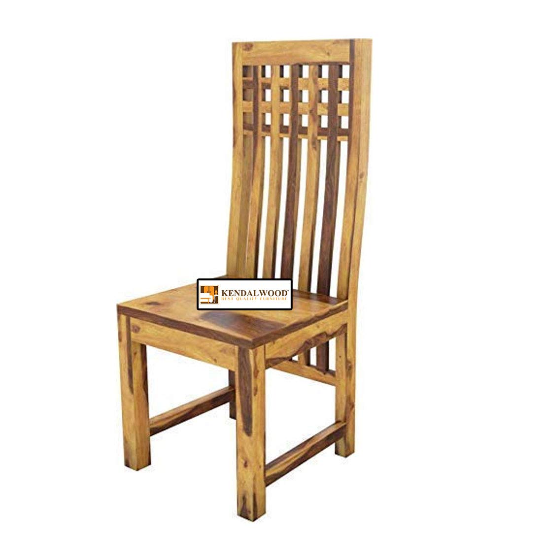 Sheesham Wood Dining Table(57x35) with 4 Poster Chairs, 1 Bench | 6 Seater Dining Set | Wooden Dining Table with Chair - Dining Room Furniture