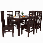 Sheesham Wood Dining Table(57x35) with 6 Chairs | 6 Seater Dining Set | Wooden Dining Table with Chair - Dining Room Furniture