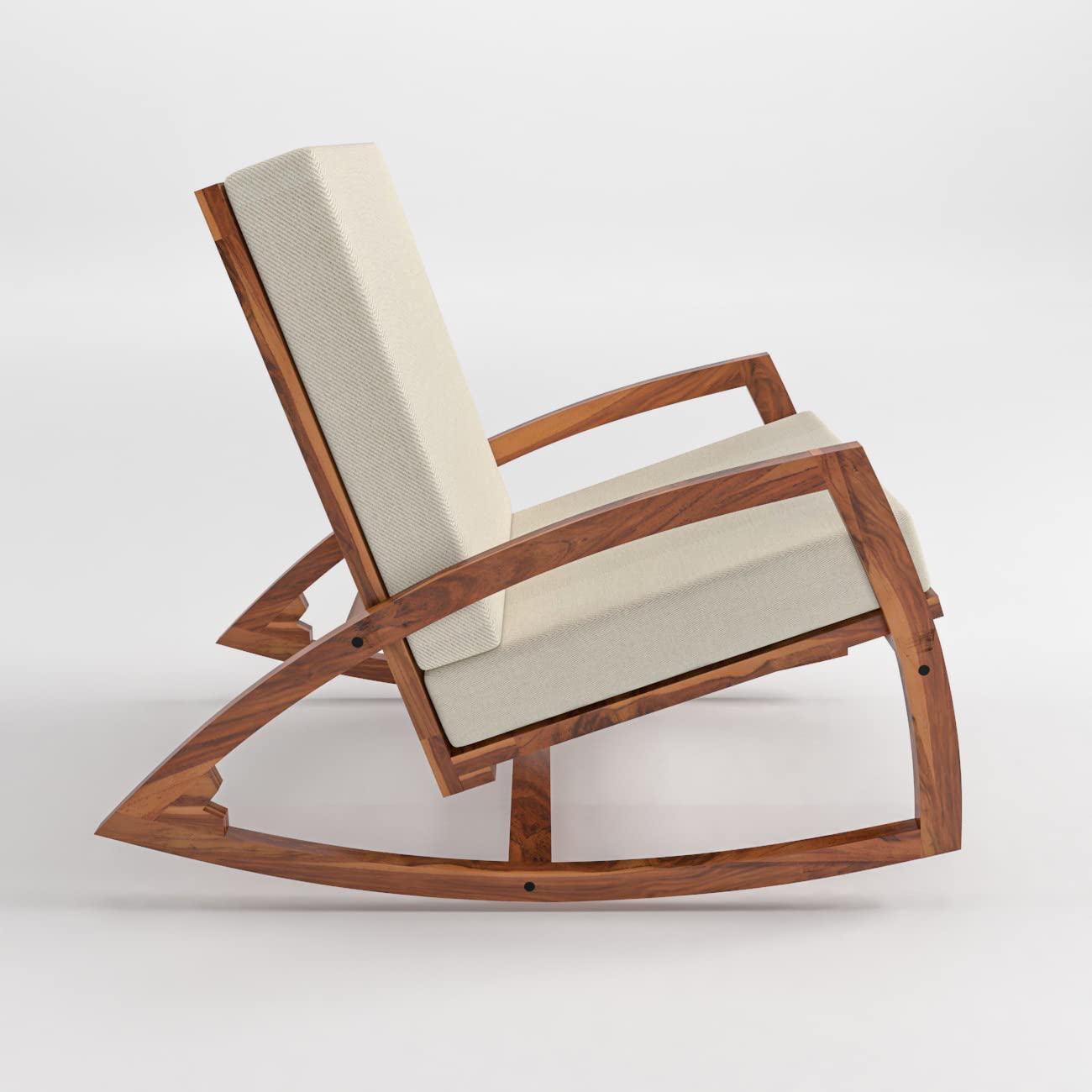 Sheesham Wood Rocking Chair for Adults, Wooden Rocking Chair | Rocking Chair for Adults for Home | Rocking Chair Cushion