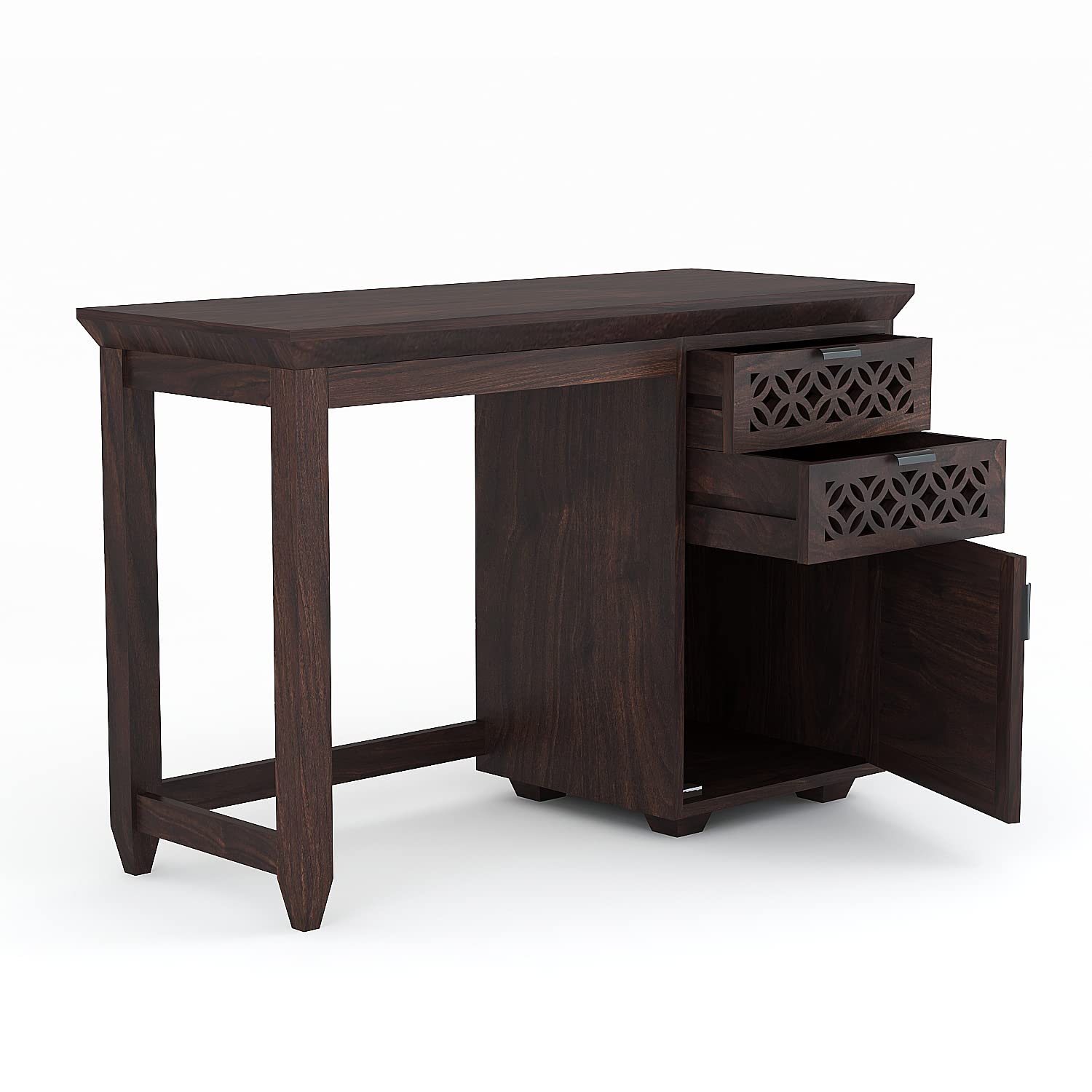 Laptop Table Living Room Table (Without Chair), Office Desk Solid Wood Study Table (Honey Finish)