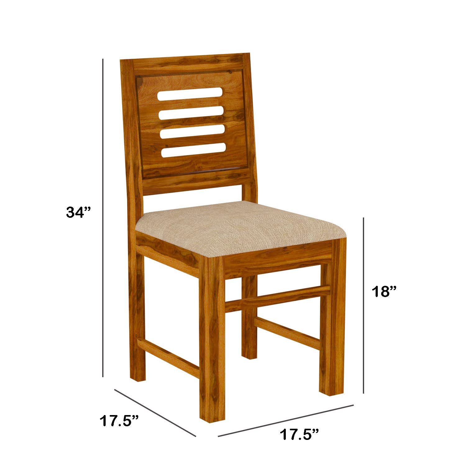 Premium Sheesham Wood Dining Table(45x30) with 2 Chairs | 2 Seater Dining Set | Wooden Dining Table with Chair | Dining Room Furniture