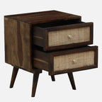 Sheesham Wooden Side Table for Living Room, Bedroom | Wooden Side Table | Bedside Table for Bedroom with Drawers