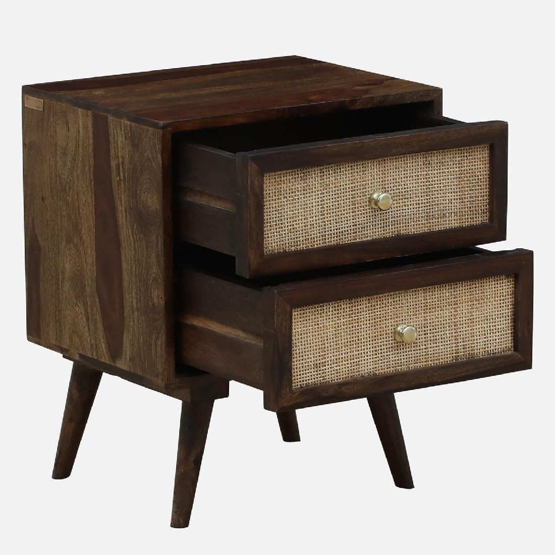 Sheesham Wooden Side Table for Living Room, Bedroom | Wooden Side Table | Bedside Table for Bedroom with Drawers