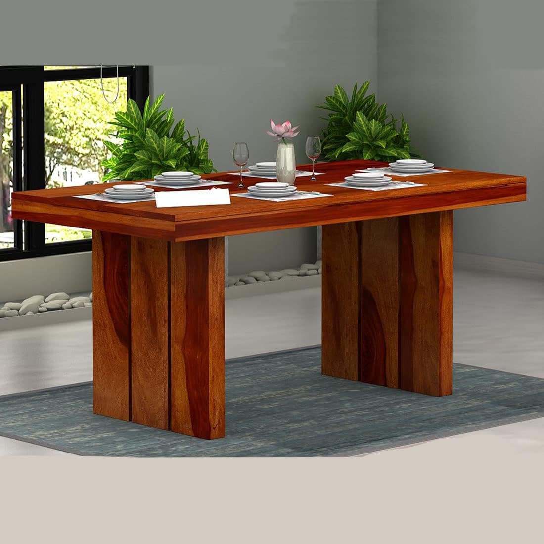 Sheesham Wood Dining Table (68x35 inch) | Multi-Purpose uses Home and Office Desk | Dining Room Furniture
