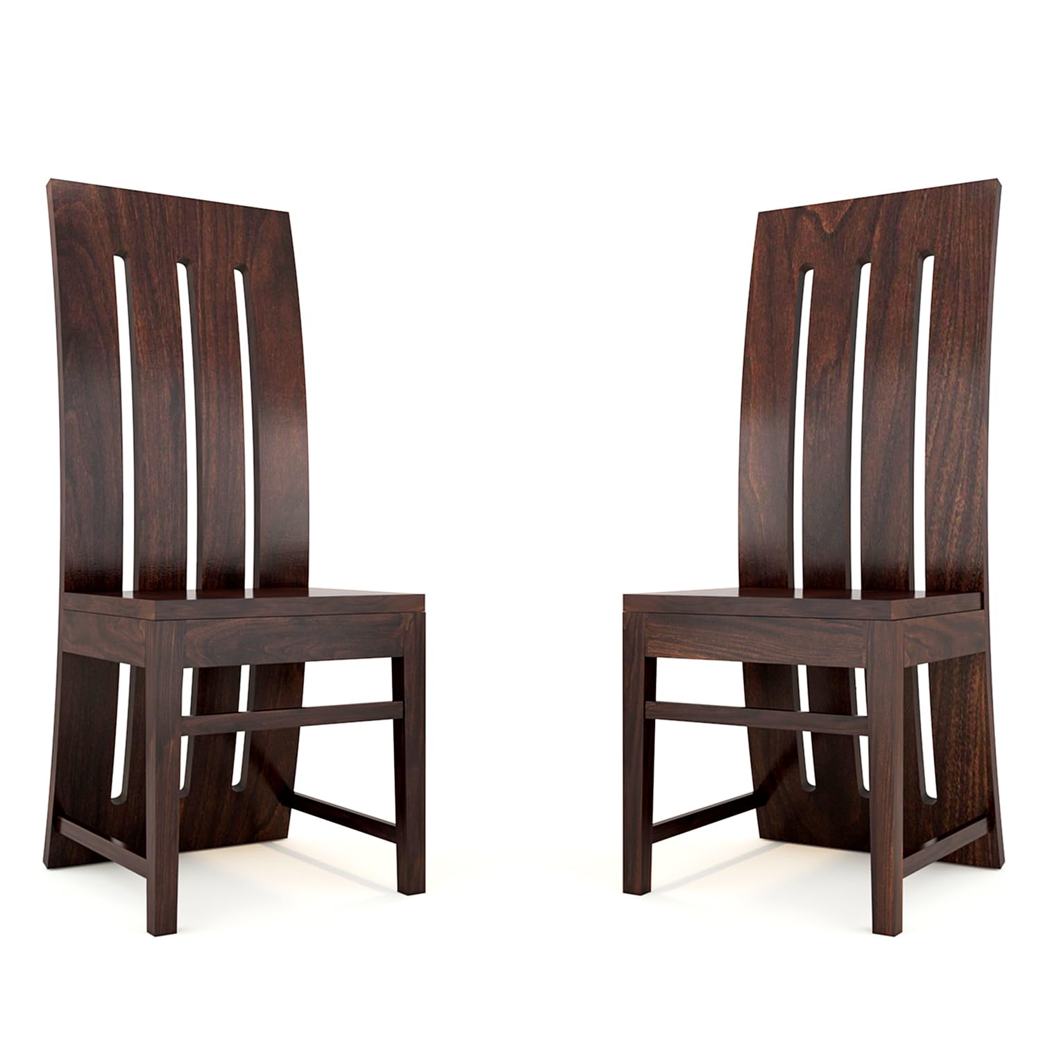 Modern Home Furniture | Solid Wood Dining Chair Set of 2 | Study & Multipurpose Chair for Home & Office | Honey Finish | Pre Assembled (Ready to Use)