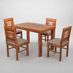 Premium Sheesham Wood Dining Table(45x30) with 4 Chairs | 4 Seater Dining Set | Wooden Dining Table with Chair