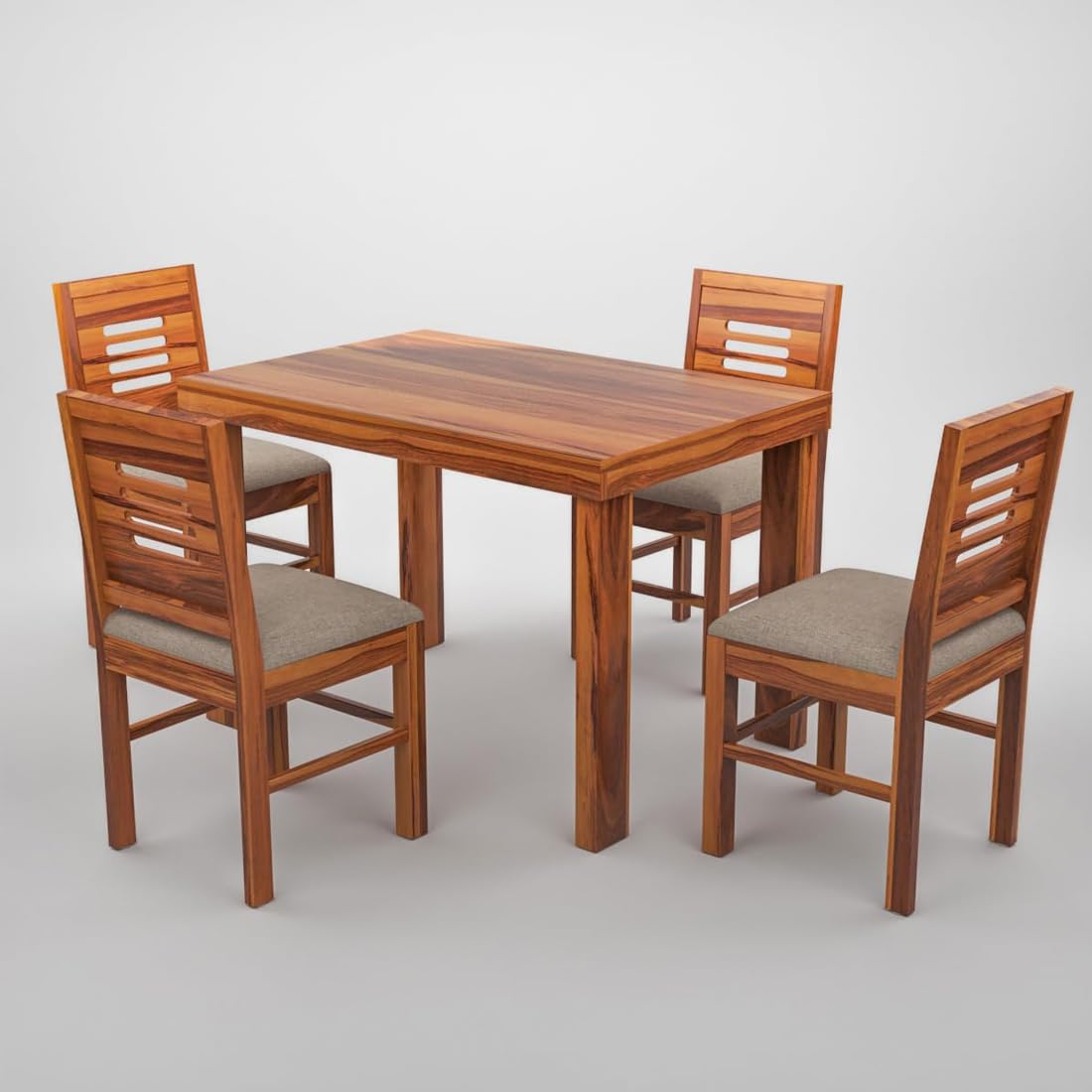 Premium Sheesham Wood Dining Table(45x30) with 4 Chairs | 4 Seater Dining Set | Wooden Dining Table with Chair