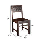 Premium Sheesham Wood Dining Table (34x34) with 2 Chairs | 2 Seater Dining Set | Wooden Dining Table with Chair | Dining Room Furniture