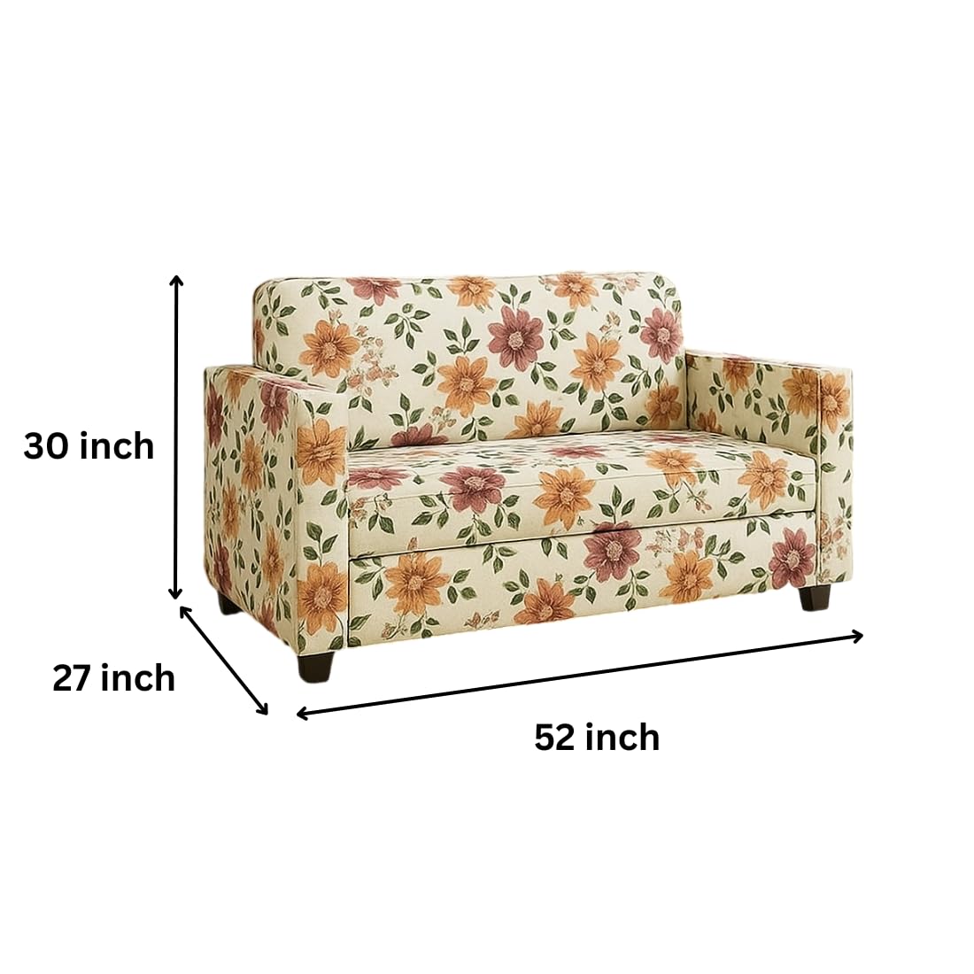 2 Seater Sofa | Fabric 2 Seater Sofa Set | Sofa for Living Room & Home | Furniture for Office & Hotels