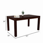 heesham Wood Dining Table (57x35) with 6 Chairs | 6 Seater Dining Set | Wooden Dining Table with Chair