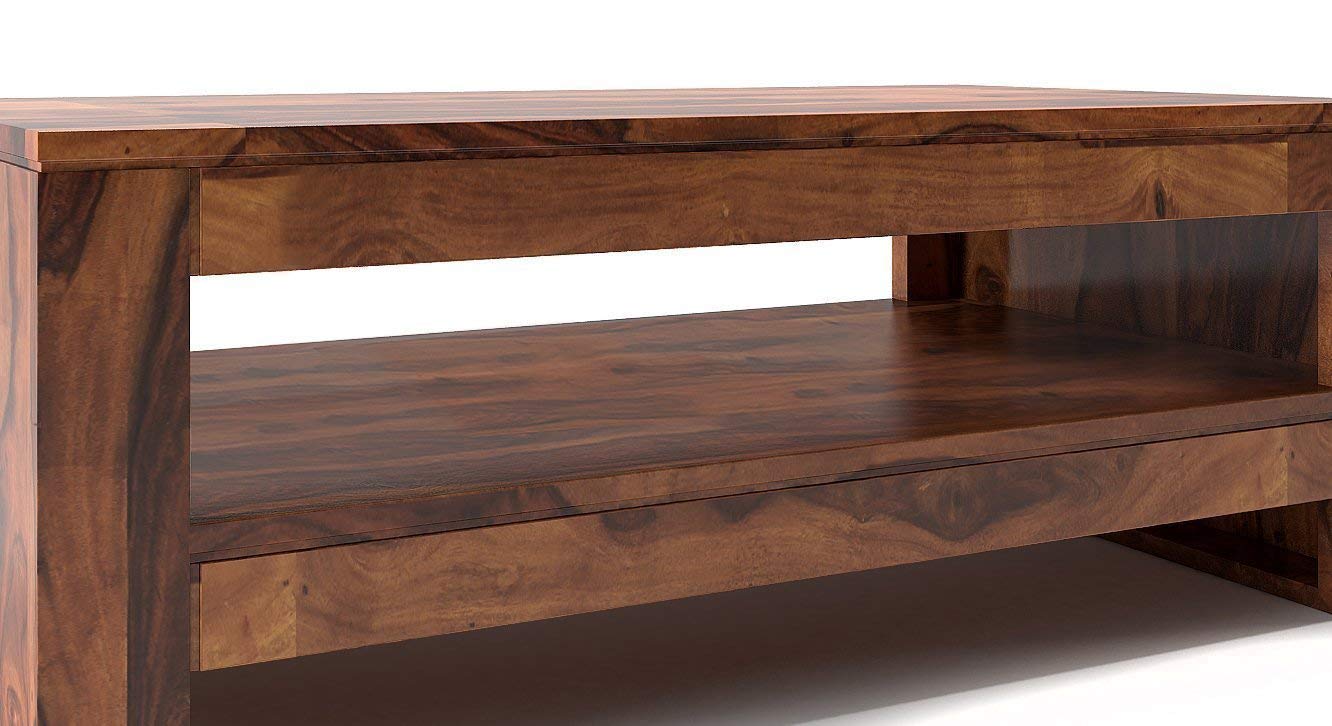 KendalWood Furniture Rectangle Sheesham Wooden Coffee Table for Living Room | Wooden Center Table