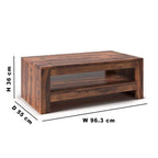 KendalWood Furniture Rectangle Sheesham Wooden Coffee Table for Living Room | Wooden Center Table