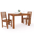 Premium Sheesham Wood Dining Table(45x30) with 2 Chairs | 2 Seater Dining Set | Wooden Dining Table with Chair | Dining Room Furniture