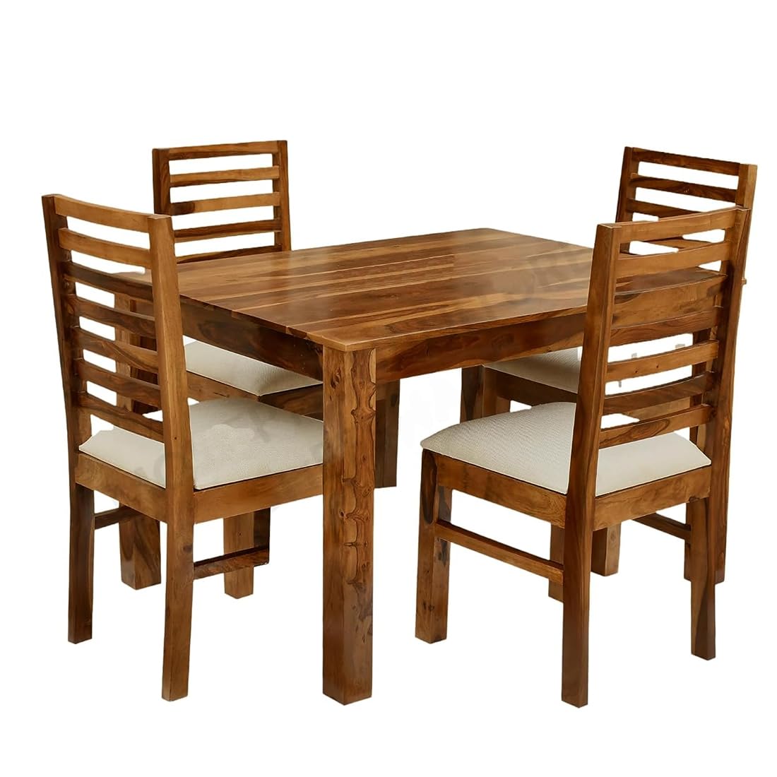 Premium Sheesham Wood Dining Table(45x30) with 4 Chairs | 4 Seater Dining Set | Wooden Dining Table with Chair | Dining Room Furniture