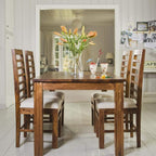 Premium Sheesham Wood Dining Table(45x30) with 4 Chairs | 4 Seater Dining Set | Wooden Dining Table with Chair | Dining Room Furniture