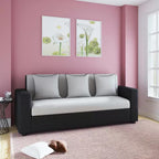 Sheesham Wood 3 Seater Sofa for Living Room | Fabric 3 Seater Sofa Set | Sofa for Home & Office