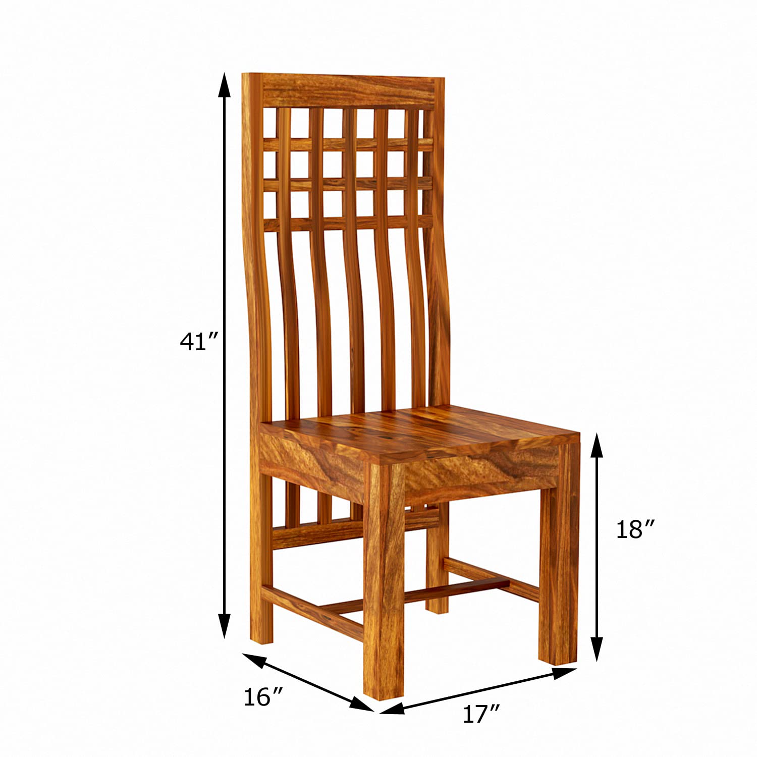 Premium Sheesham Wood Dining Table (45x30) with 4 Chairs | 4 Seater Dining Set | Wooden Dining Table with Chair | Dining Room Furniture