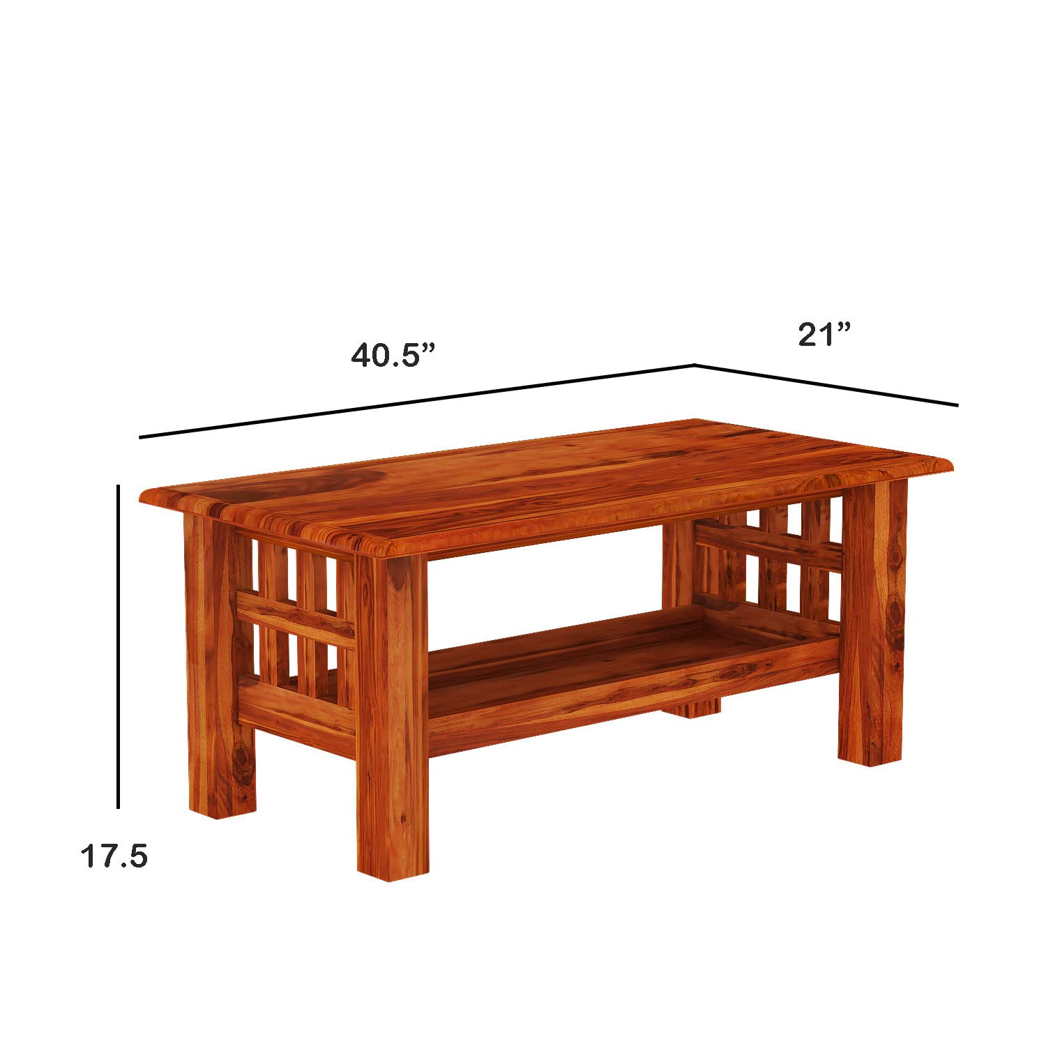 Premium Sheesham Wood Coffee Table for Living Room | Solid Wood Coffee Table, Center Table, Tea Table | Wooden Coffee Table | Best Furniture for Home