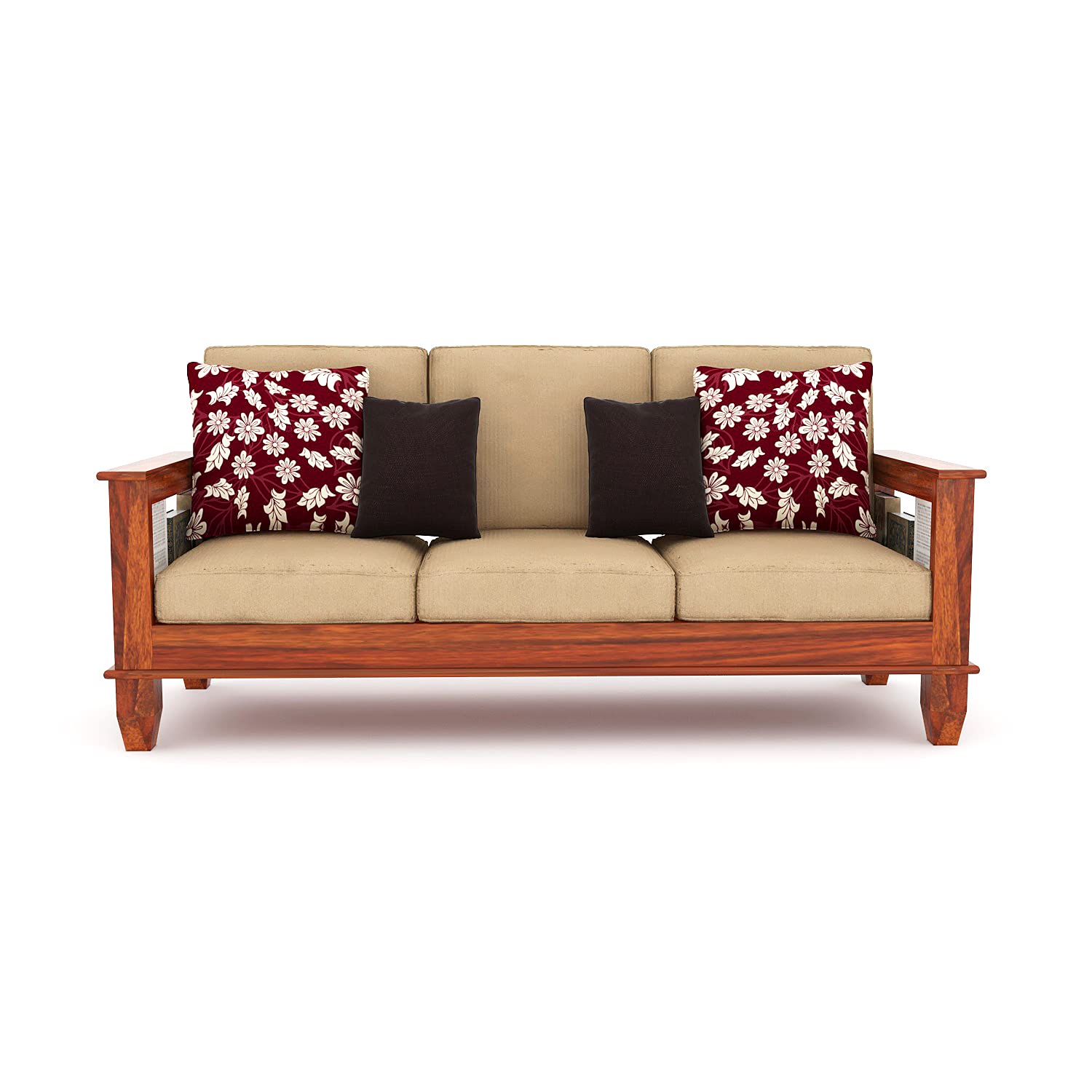 Kendalwood Furniture Solid Sheesham Wood Sofa Set | Wooden Sofa Set | Living Room Furniture