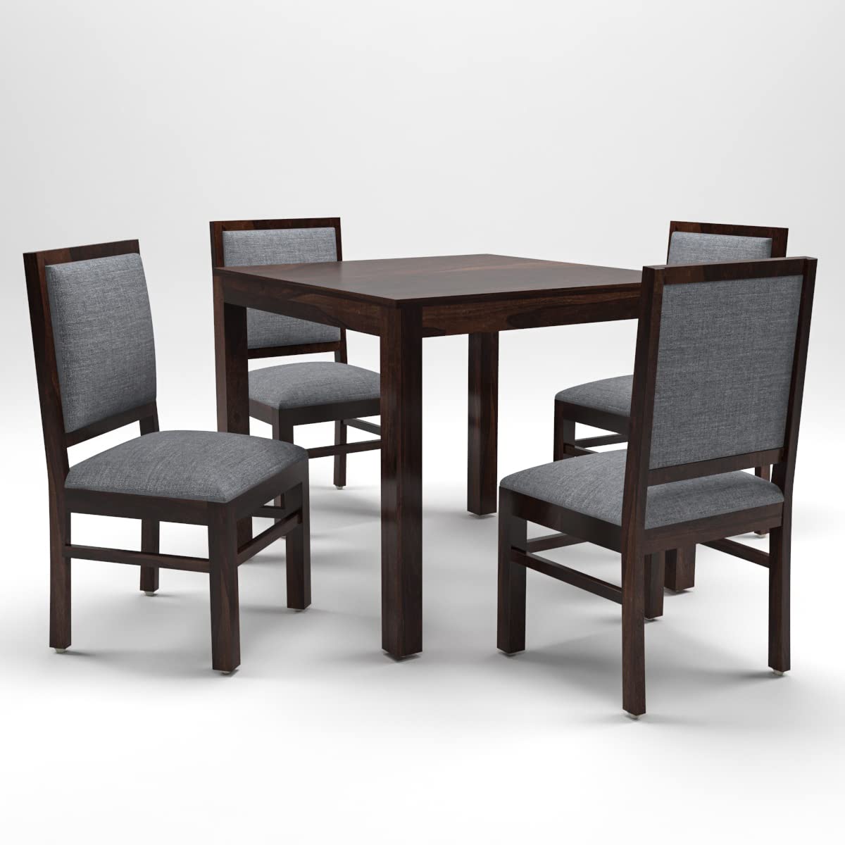 Premium Sheesham Wood Dining Table (34x34) with 4 Chairs | 4 Seater Dining Set | Wooden Dining Table with Chair | Dining Room Furniture