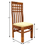 Sheesham Wood Dining Table(57x35) with 6 Chairs | 6 Seater Dining Set | Wooden Dining Table with Chair - Dining Room Furniture
