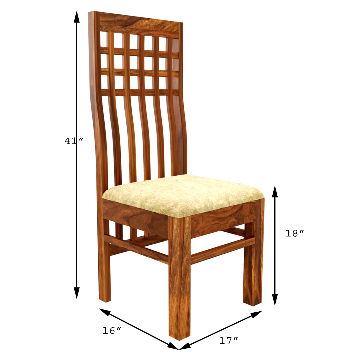 Sheesham Wood Dining Table(57x35) with 6 Chairs | 6 Seater Dining Set | Wooden Dining Table with Chair - Dining Room Furniture