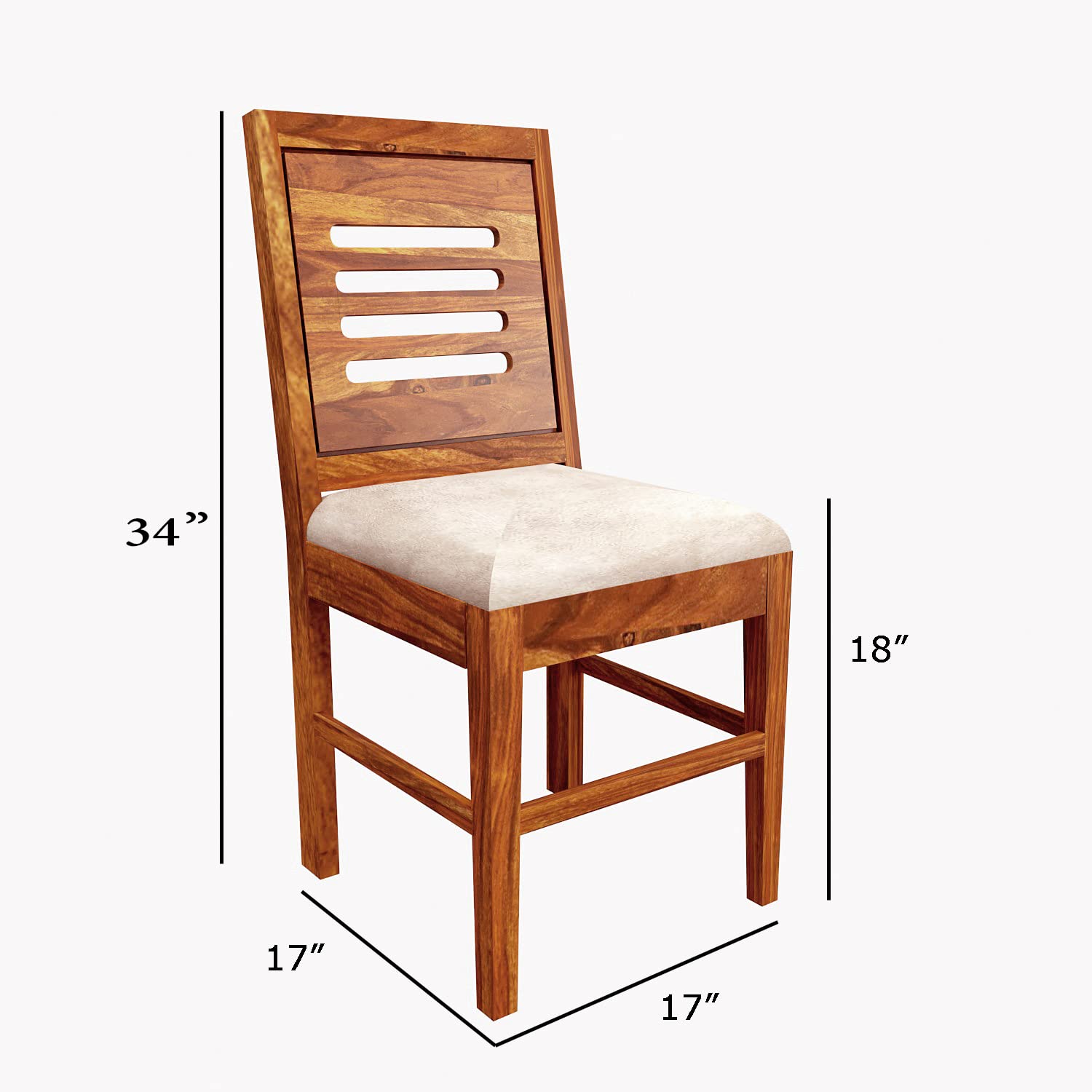 Furniture Solid Sheesham Wood Dining Chair | Multipurpose Chair Set of 2