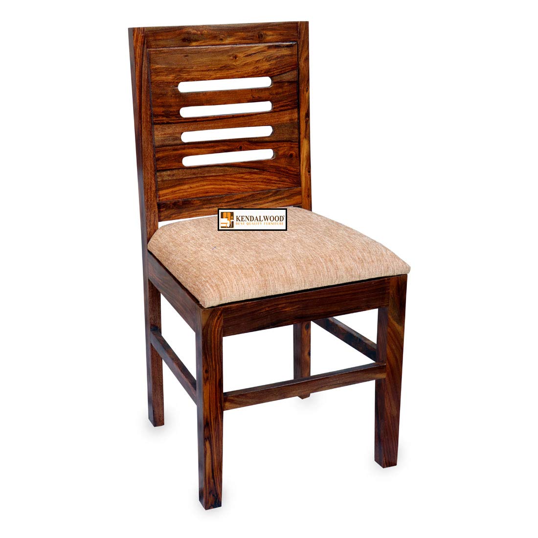 Furniture Sheesham Wood Natural Teak Finish 4 Seater Dining Table Set