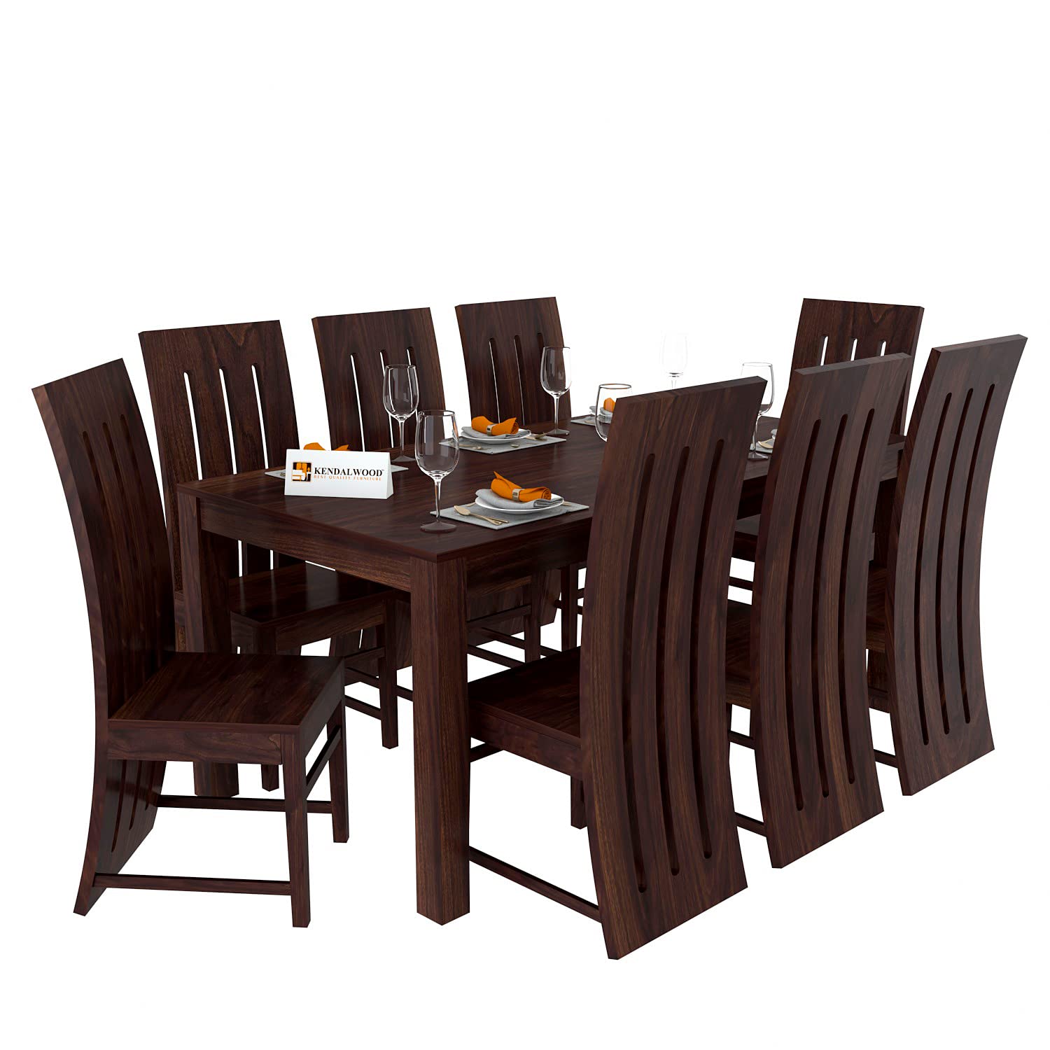 Solid (Sheesham) Wood Dining Table with 8 Chairs | 8 Seater Dining Set