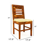 Sheesham Wood Dining Table(57x35) with 6 Chairs | 6 Seater Dining Set | Wooden Dining Table with Chair - Dining Room Furniture