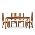 Sheesham Wood Dining Table(57x35) with 4 Chairs, 4 Seater Dining Set | Wooden Dining Table with Chair