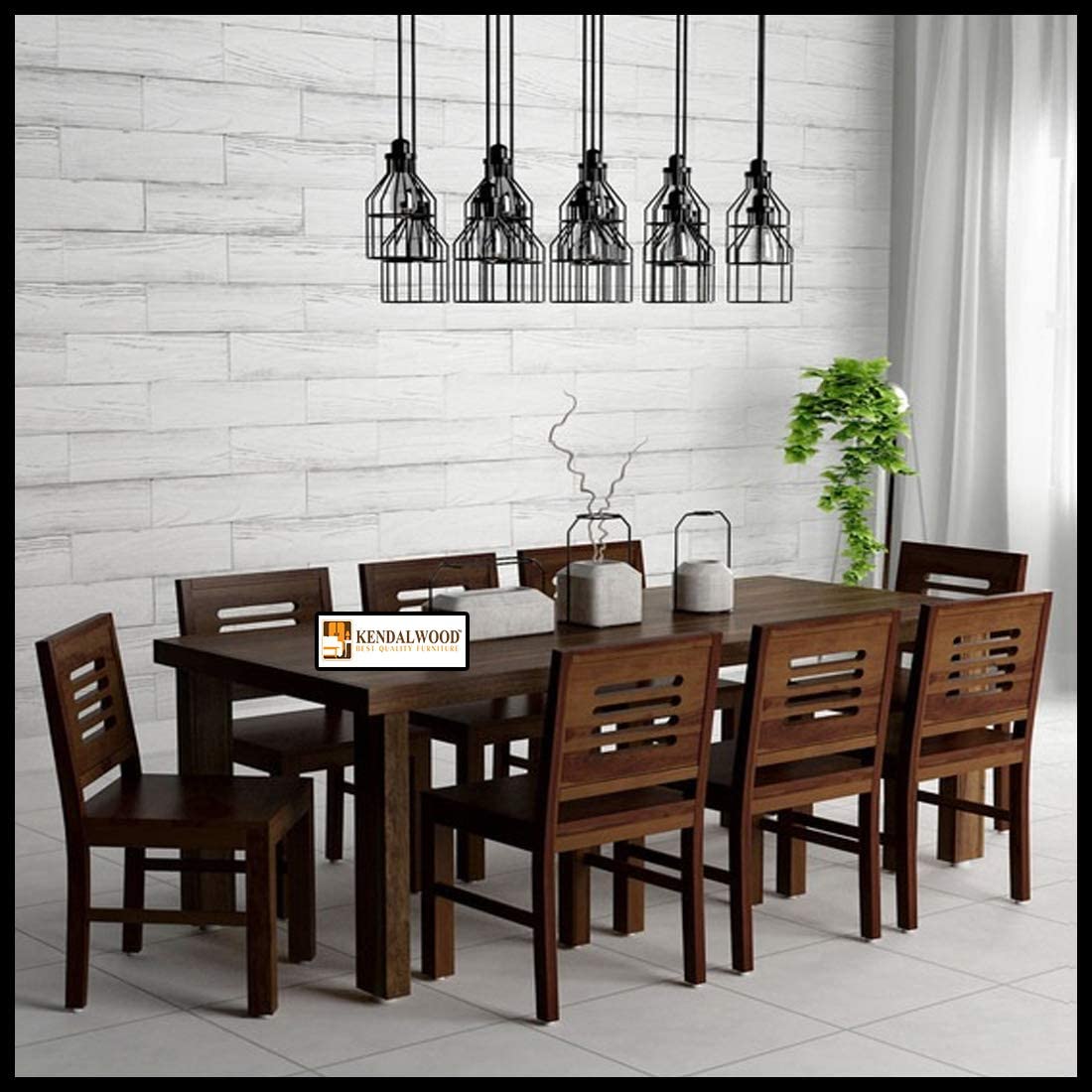 Sheesham Wood Dining Table with 8 Chairs | 8 Seater Dining Set | Wooden Dining Table with Chair - Dining Room Furniture