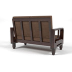Solid Wood 2 Seater Wooden Sofa Set for Living Room Furniture Fabric 2 Seater Sofa