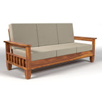 Solid Sheesham Wood Sofa Set , Living Room Furniture (3+1+1 with Center Table) 5 Seater