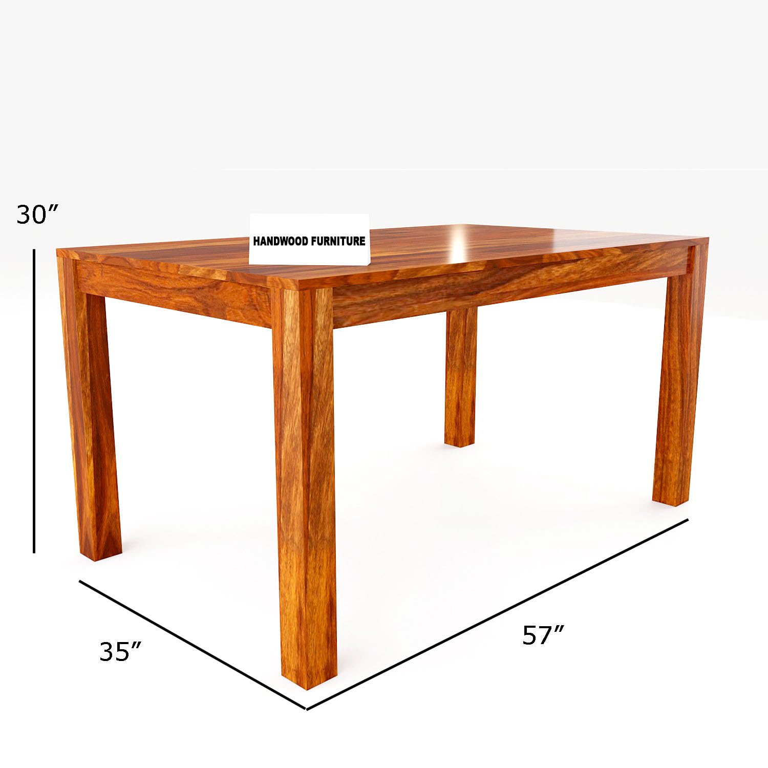 Sheesham Wood Dining Table (57x35) with 4 Chairs & 1 Bench |6 Seater Dining Set | Wooden Dining Table with Chair - Dining Room Furniture
